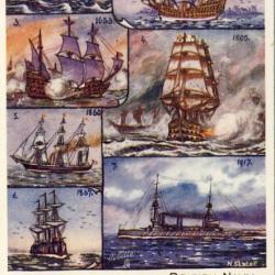 CPA Militaria Illustration bateau Oilette tuck's - The Growth of the British Navy