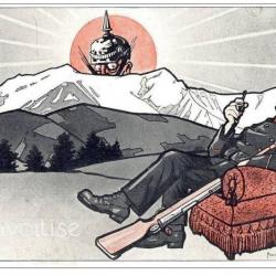 CPA Illustrateur CHATILLON Satire politique Guerre