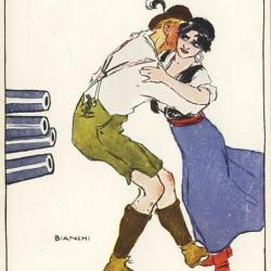 CPA Illustrateur BIANCHI Italie Militaire Soldat Propagande