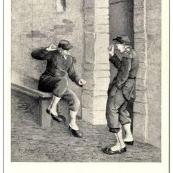 CPA Illustrateur DELEYSIN R. Soldat Satire Guerre