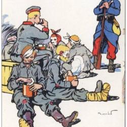 CPA Illustrateur KOISTER Soldat Satire Guerre Allemagne