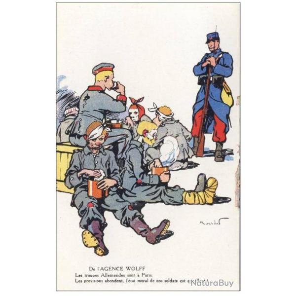 CPA Illustrateur KOISTER Soldat Satire Guerre Allemagne