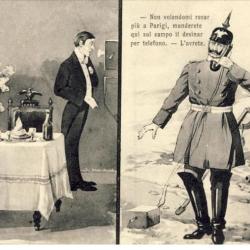 CPA Illustrateur MESCHINI G. Satire Humour Italia Guerre