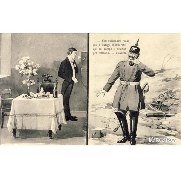 CPA Illustrateur MESCHINI G. Satire Humour Italia Guerre