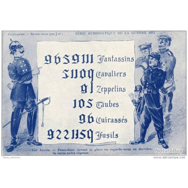 Carte postale illustrateur Les allis Srie humoristique Guerre 1914-18