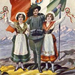 Illustrateur BUZZINI Soldat Italie Uniforme Guerre patriotique