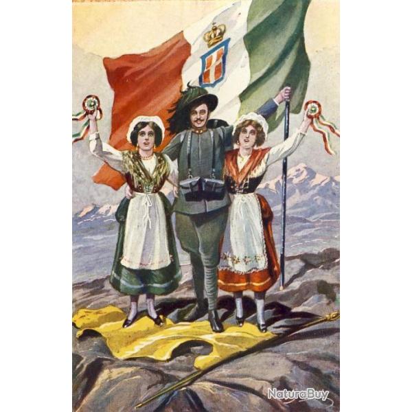 Illustrateur BUZZINI Soldat Italie Uniforme Guerre patriotique