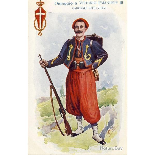 Illustrateur BUZZINI Soldat Italie Uniforme Guerre