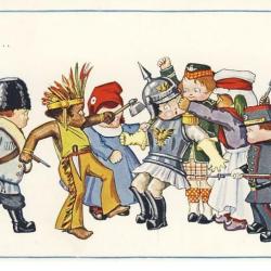 CPA illustrée BERTIGLIA A. Italie Propagande Guerre