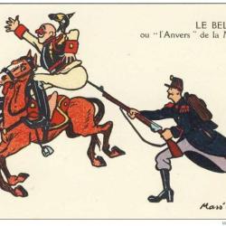 CPA illustrée MASS´BOEUF Caraicature Belge Guerre