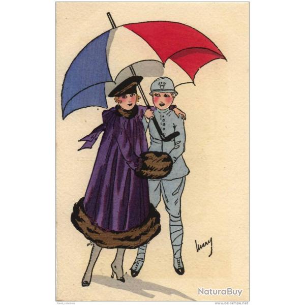 CPA illustre MARY - Soldat Militaire Femme Mode France