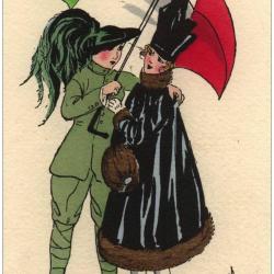 CPA illustrée MARY - Soldat Militaire Femme Mode Italie