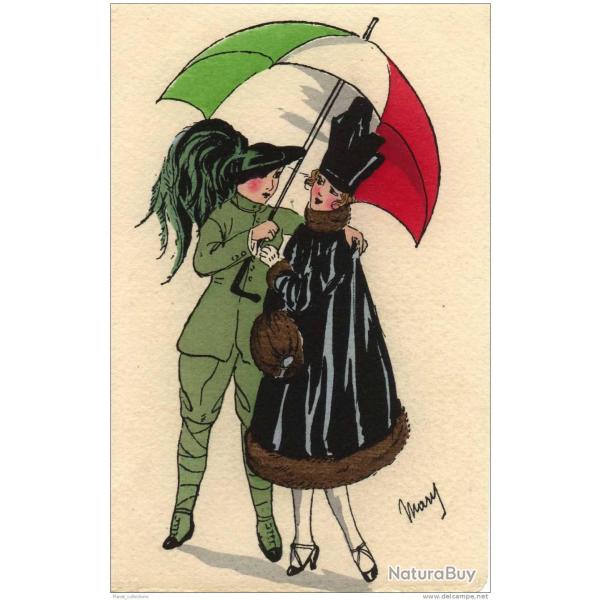 CPA illustre MARY - Soldat Militaire Femme Mode Italie