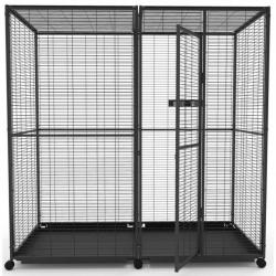 Volière mobile 2x1x2 m pour perroquet cage perroquet Volière 2x1x2 m ara cacatoes cielterre-commerce