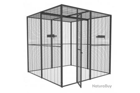Cage à oiseaux Volière nymphes Mangeoire perruches Support transport noir