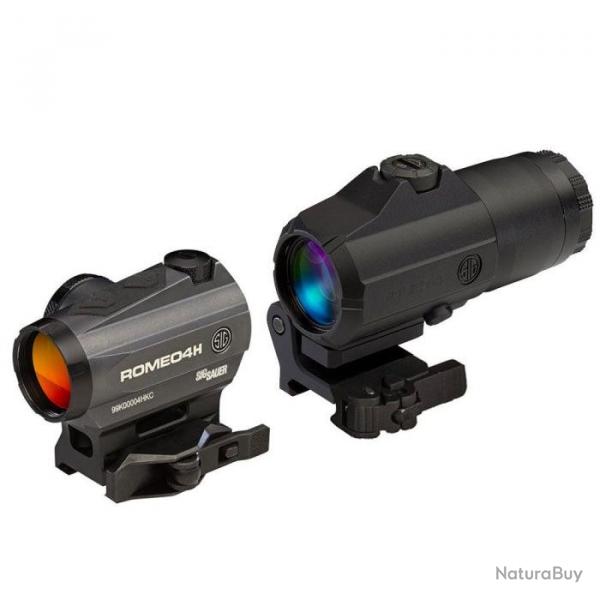 Pack Viseur Point-Rouge Sig Sauer ROMEO4 et Module de Grossissement JULIET4