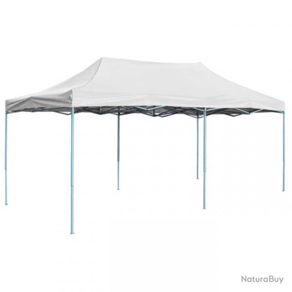 Tente de rception pliable professionnelle 3x6 m Acier Blanc 48864