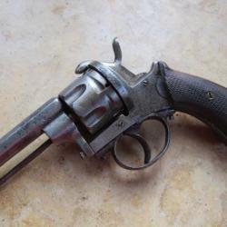 gros revolver  broche type Lefaucheux 11mm Lièges parfait fonctionnement alignement apte tir rayé