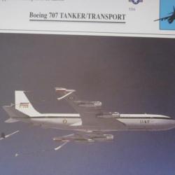 FICHE  AVIATION  TYPE TRANSPORT ET DE LIAISON  /  BOEING 707 TANKER TRANSPORT  USA