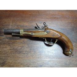 Pistolet réglementaire de cavalerie ou d'arçon à silex espagnol - modèle 1815 (modèle an 13) - TBE