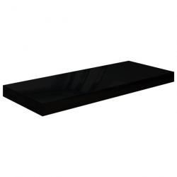 Étagère murale flottante Noir brillant 60x23,5x3,8 cm MDF 323769