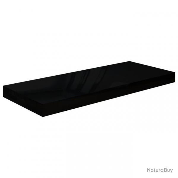 tagre murale flottante Noir brillant 60x23,5x3,8 cm MDF 323769