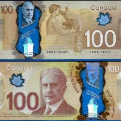 Canada 100 Dollars 2011 Billet Polymere Innovation Medicale Borden Dollar