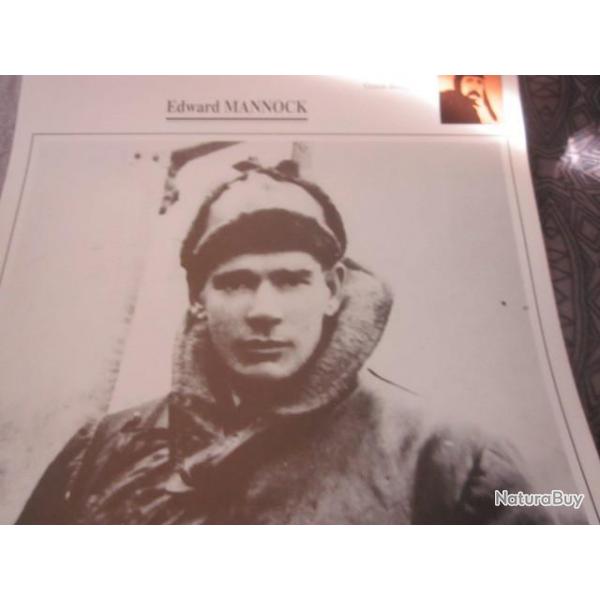 FICHE  AVIATION  LES AS INGENIEURS ET CONSTRUCTEURS DE L AIR  /  EDWARD MANNOCK  G BRETAGNE