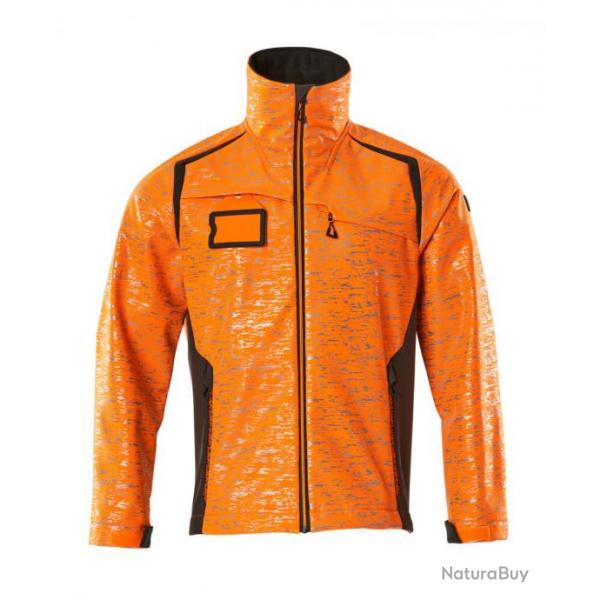 Veste softshell avec effets rflchissants Mascot Accelerate Safe 19202 291 Hi vis orange Vert mouss