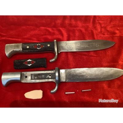 Plaquettes ( reproduction) couteau hj