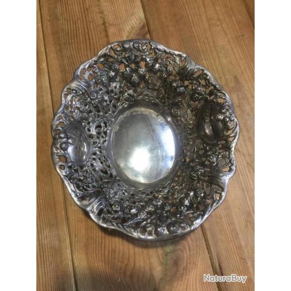 vide poche / coupe / panier plaque argent