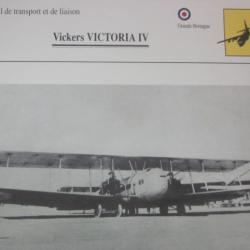 FICHE  AVIATION  TYPE TRANSPORT ET DE LIAISON  /  VICKERS VICTORIA IV   G GRETAGNE