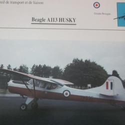 FICHE  AVIATION  TYPE TRANSPORT ET DE LIAISON  /  BEAGLE A 113 HUSKY  G BRETAGNE