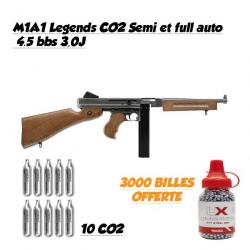 Pack M1A1 Legends CO2 Semi et full auto 4.5 bbs 3,0J 