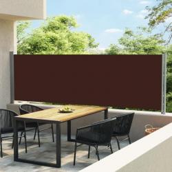 Auvent latéral voile rétractable de patio 140x600 cm Marron 313374