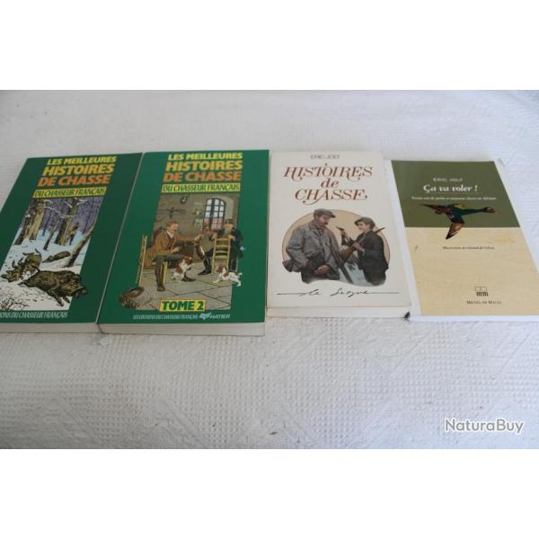 Lot 4 ouvrages histoires de chasse