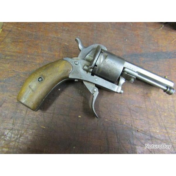 Revolver systme Lefaucheux 7mm  16 cm broche marqu American mod 1897 Belge 21cm