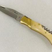 Lot de 2 couteaux de poche Laguiole chasse Rustique avec manche en bois de pali. 