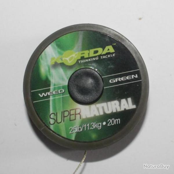 Bobine de tresse Korda Super Natural 25lb Weed Green