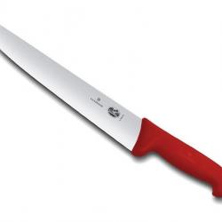 FRED106 COUTEAU BOUCHER VICTORINOX 28CM ROUGE NEUF