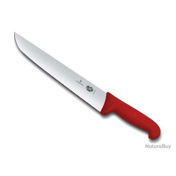 FRED106 COUTEAU BOUCHER VICTORINOX 28CM ROUGE NEUF