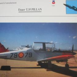 FICHE  AVIATION  TYPE  APPAREIL D ENTRAINEMENT   / ENAER T 35 PILLAN  CHILI