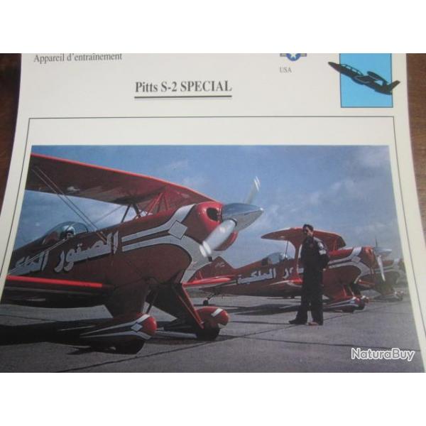 FICHE  AVIATION  TYPE  APPAREIL D ENTRAINEMENT   / PITTS S 2 SPECIAL   USA