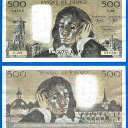 France 500 Francs 1984 Grand Billet Pascal Franc