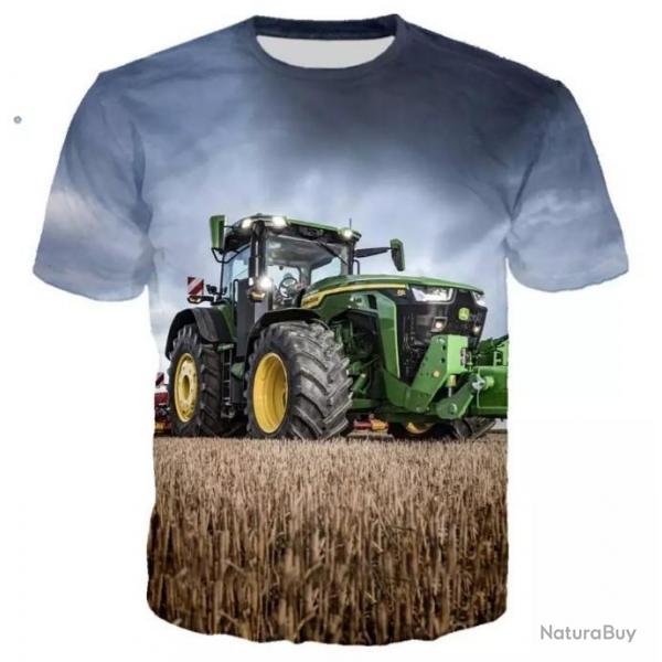 !!! LIVRAISON OFFERTE !!! Tee-shirt 3D raliste chasse pche agriculture tracteur rf 509