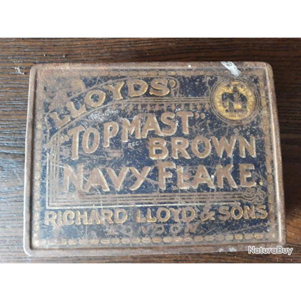 boite  Lloyds Topmast Brown Navy Flake Tobacco