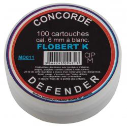 Cartouches A Blanc Concorde Defender 6 MM Flobert