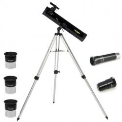 Télescope Omegon 76/700 + Monture Azimutale Type A + Oculaires + Redressement + Barlow