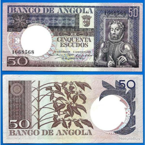Angola 50 Escudos 1973 Escudo Afrique Billet Colonie Portugal