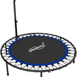 Mini trampoline de fitness pliable avec poignée réglable en hauteur diamètre 101 cm jusqu'à 120 kg